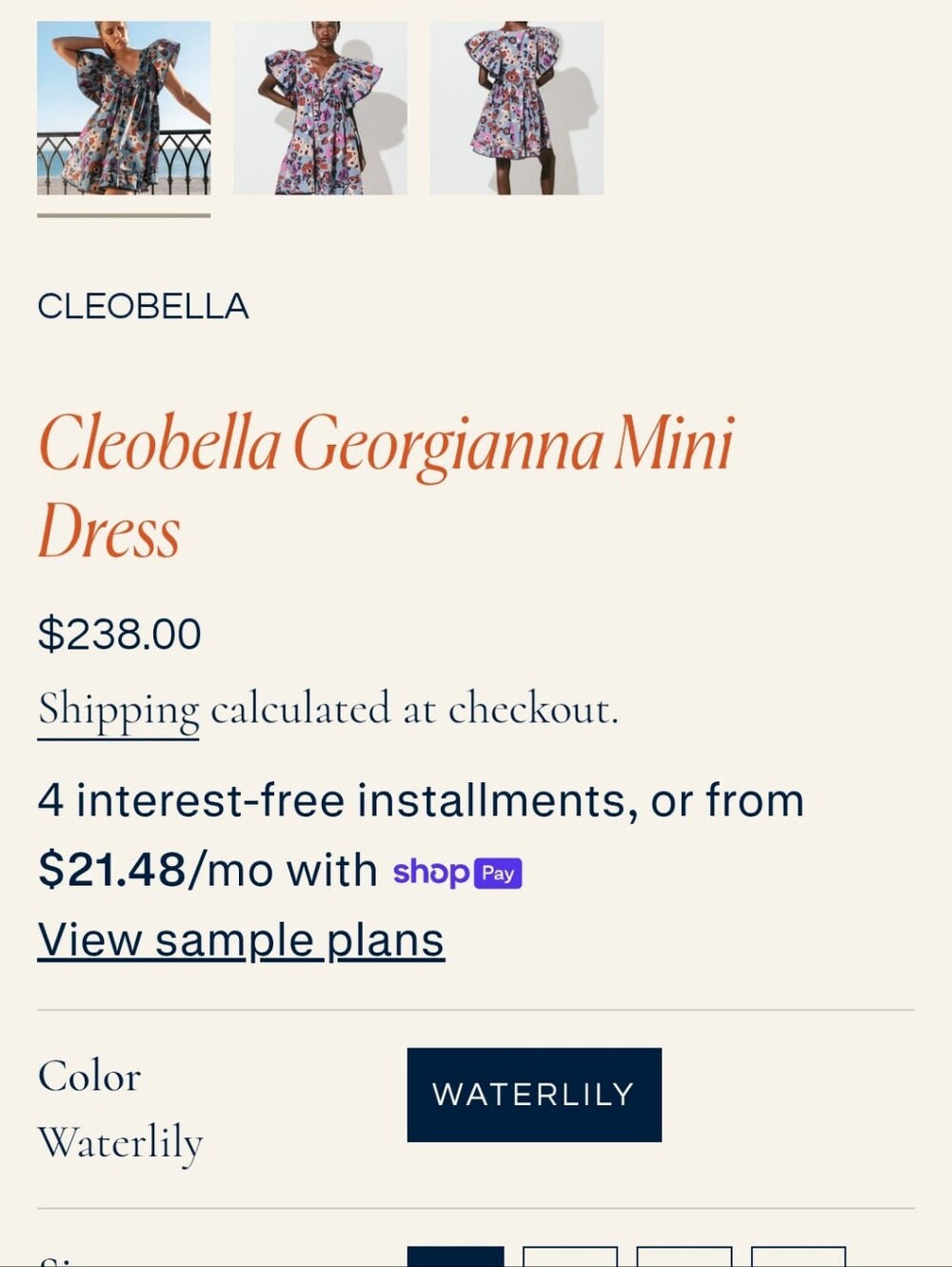 NWT CLEOBELLA | $238 Georgianna Mini Dress - Picture 4 of 4